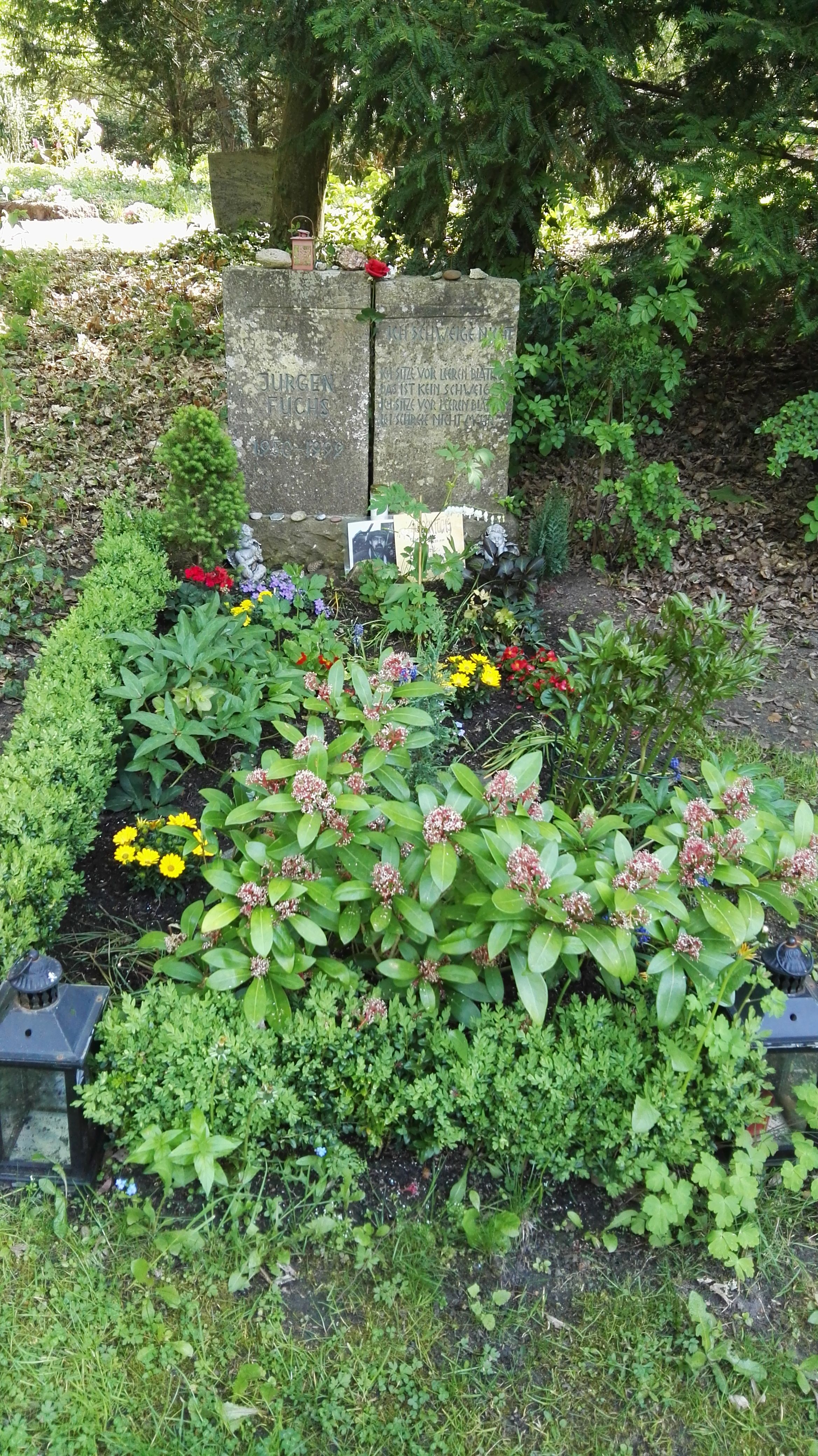 Grabstätte von Jürgen Fuchs auf dem Heidefriedhof Berlin